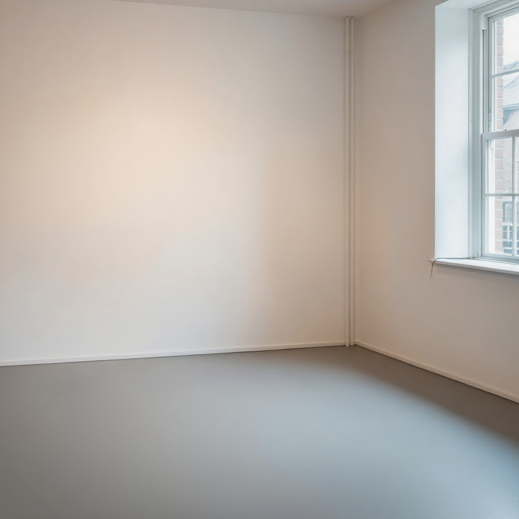 Empty clean living room showing spacious layout and potential